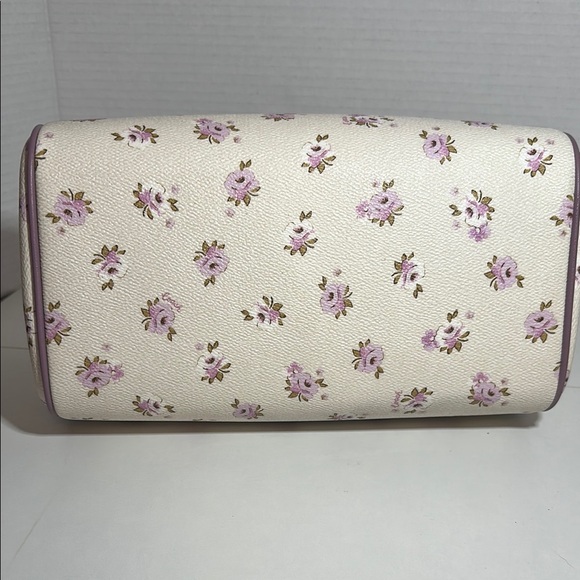 Coach Rowan Floral Cream and Purple Women's Bag - Picture 5 of 6